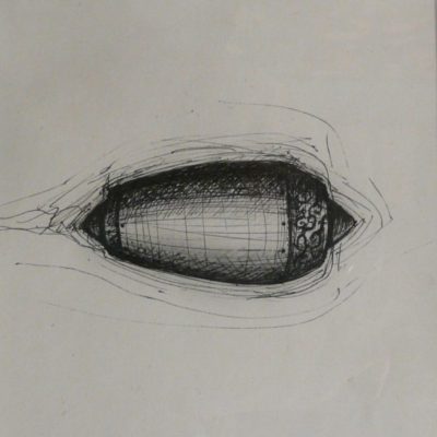 Shahpour Pouyan, Unknown Objects 3, 2012, Kağıt üzerine karışık teknik, 40x30 cm.